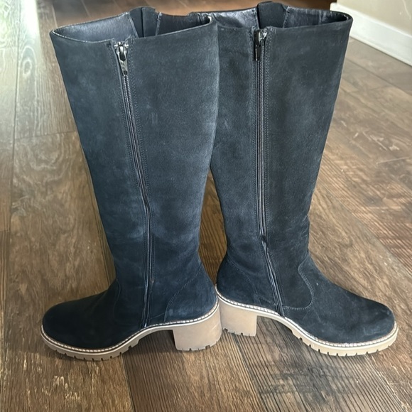 Eric Michael Tall Zip-Up Suede Black Boots, Size EU36 - Picture 5 of 10